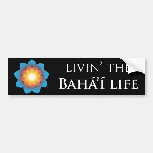 Livin Bahá'í Leben Autoaufkleber (Vorne)