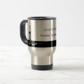 "Livin das Lebens-" Reise-Tasse Reisebecher (Vorderseite Links)