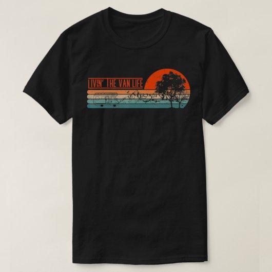 Livin, das Van Life Retro Camper Camping Van T-Shirt (Design vorne)