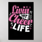 Livin', dass Cheer Life Cheerleader Sport turnen Poster (Vorne)
