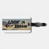 Livin' Dream Luggage Tag Gepäckanhänger (Rückseite horizontal)