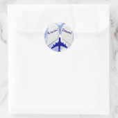 Livin' Feathers Runder Aufkleber (Tasche)