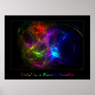 Livin im Paradies eines Ravers Poster