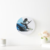 Livin' It! - Abfahrtskier   Runde Wanduhr (Zuhause)