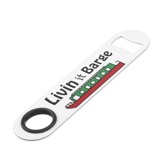 Livin it Barge Canal Boat Speed Flaschenöffner (Vorderseite Schrägansicht)
