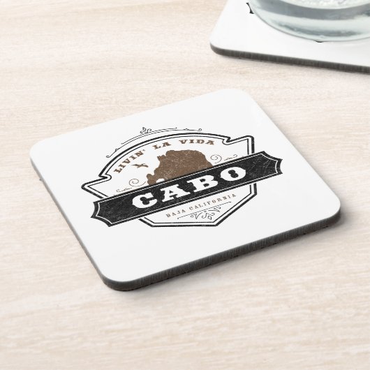 Livin La Vida Cabo | Cabo San Lucas Getränkeuntersetzer (Linke Seite)