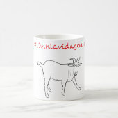 Livin La Vida Goata Funny Quirky Niedliche Ziege Z Kaffeetasse (Mittel)