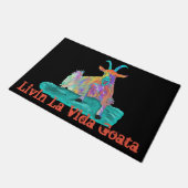 Livin La Vida Goata Funny Screening Goat Design Fußmatte (Schrägansicht)