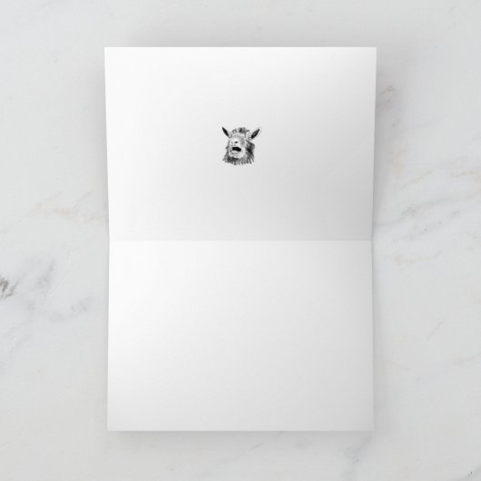 Livin La Vida Goata Funny Screening Ziege Tier Karte (Innenseite)