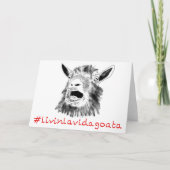 Livin La Vida Goata Funny Screening Ziege Tier Karte (Vorderseite)