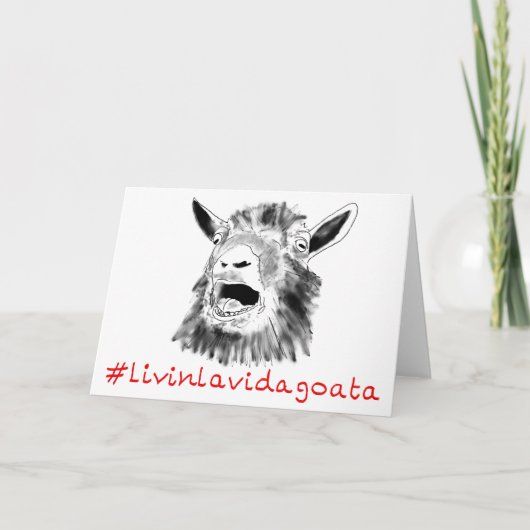Livin La Vida Goata Funny Screening Ziege Tier Karte (Vorderseite)