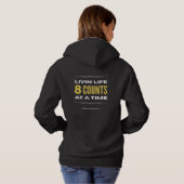"Livin' Life 8 Counts at a Time" Hoodie (Schwarz voll)