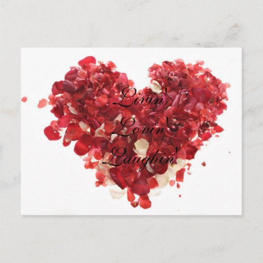 Livin' Lovin' Laughin' Postkarte (Vorderseite)