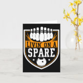 Livin On a Spare - Funny Bowling Gift Karte (Gelbe Blume)