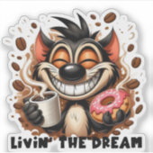 Livin the Dream Aufkleber (Vorderseite)