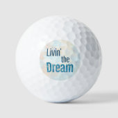 Livin' the Dream Sky Background Golfball (Vorderseite)