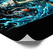 Livin' The Reel Life Crape Fishing Lovers Fisherma Poster (Ecke)