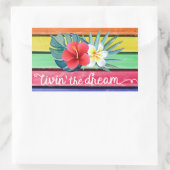 Livin' Traum Rechteckiger Aufkleber (Tasche)