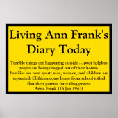 Living Ann Frank's Diary Quote Poster (Vorne)