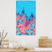 Living Coral Reef Fraktal Ozean Abstrakt Poster (Küche)