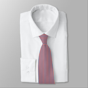 Living Coral und Pacific Blue Pinstripe-Muster Krawatte