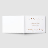 Living Gold Stars Border Personalisiert Guest Book Gästebuch (Voll)