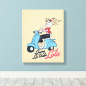 Living La Vida Lola Scooter Grafik Leinwanddruck (Insitu (Holzboden))