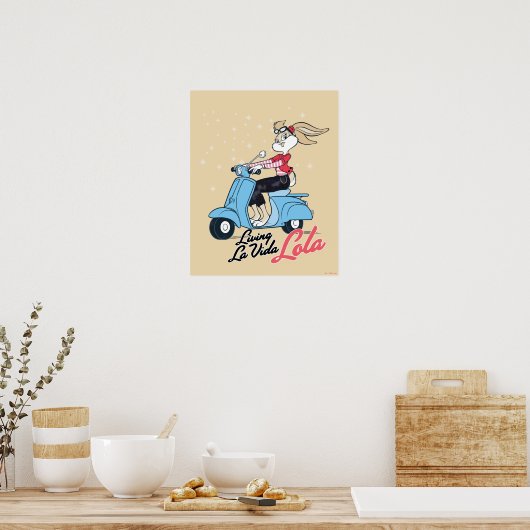 Living La Vida Lola Scooter Grafik Poster (Küche)