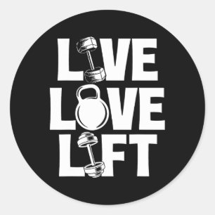 Living Liebe Lift - Trainingsgerät Körperbau Runder Aufkleber