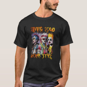 Living Loud Rock Style T-Shirt Punk Pop Grunge Vib