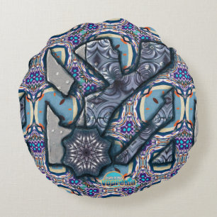 Living Metal No. 2 von Alexandra Cook aka Linandar Rundes Kissen