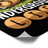 Living My Best Underground Life Funny Groundhog Da Poster (Ecke)