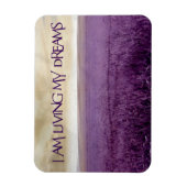 "Living my Dreams" Motivation Affirmation flexibel Magnet (Vertikal)