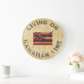 LIVING ON HAWAIIAN TIME GROßE WANDUHR (Zuhause)