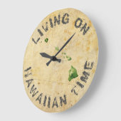LIVING ON HAWAIIAN TIME GROßE WANDUHR (Winkel)