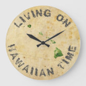 LIVING ON HAWAIIAN TIME GROßE WANDUHR (Vorderseite)