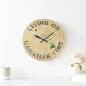 LIVING ON HAWAIIAN TIME GROßE WANDUHR (Zuhause)