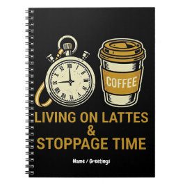 Living on Lattes & Stoppage Time Funny Soccer Mom Notizblock