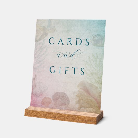 Living Seas Wedding Gift Table Acrylic Sign Acrylschild (Winkel)