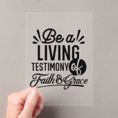 Living Testimony Bible Quote Christian Motivation Acryleinladungen (Insitu (Handheld))