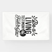 Living Testimony Bible Quote Christian Motivation Banner (Horizontal)