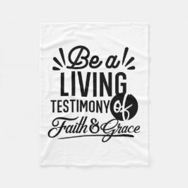 Living Testimony Bible Quote Christian Motivation Fleecedecke
