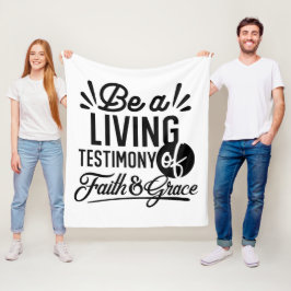 Living Testimony Bible Quote Christian Motivation Fleecedecke