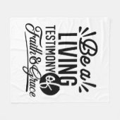 Living Testimony Bible Quote Christian Motivation Fleecedecke (Vorderseite (Horizontal))