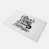 Living Testimony Bible Quote Christian Motivation Fußmatte (Schrägansicht)