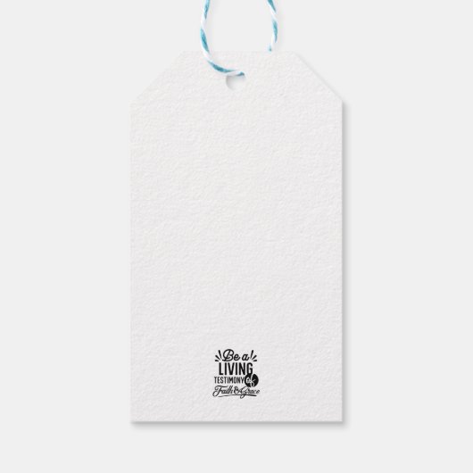 Living Testimony Bible Quote Christian Motivation Geschenkanhänger (Rückseite)