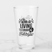Living Testimony Bible Quote Christian Motivation Glas (Rückseite)