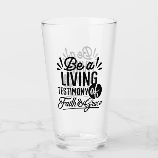Living Testimony Bible Quote Christian Motivation Glas (Vorderseite)