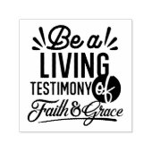 Living Testimony Bible Quote Christian Motivation Permastempel (Design)
