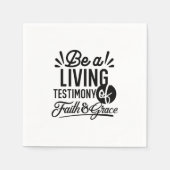 Living Testimony Bible Quote Christian Motivation Serviette (Vorderseite)